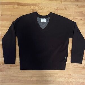 Citizen’s of Humanity Chocolate Brown Ronan Oversized V-Neck Sweater Size Small